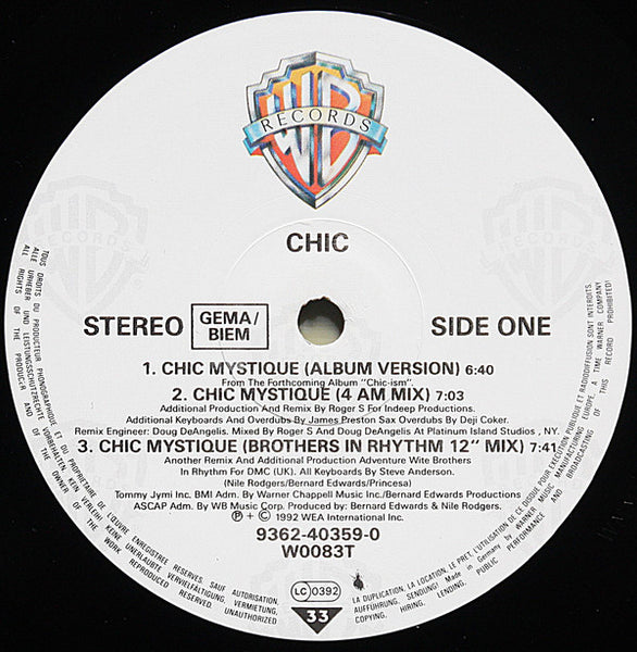 Chic : Chic Mystique (12")