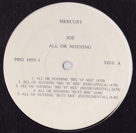 Joe : All Or Nothing (12")