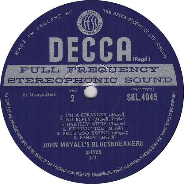 John Mayall & The Bluesbreakers : Bare Wires (LP, Album, Gat)