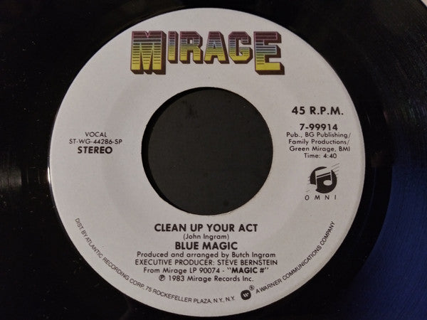 Blue Magic : Magic # / Clean Up Your Act (7", Single, Spe)