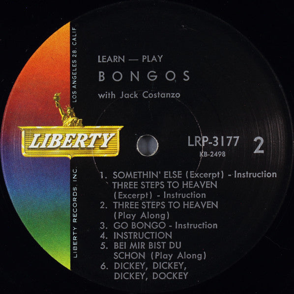 Jack Costanzo : Learn, Play Bongos With "Mr. Bongo" (LP, Album, Mono)