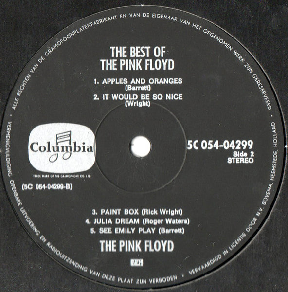 Pink Floyd : The Best Of The Pink Floyd (LP, Comp, Bla)