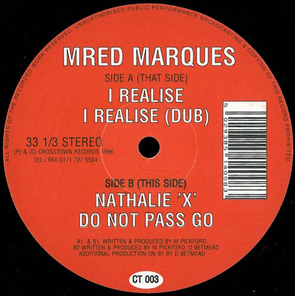 Mred Marques : I Realise (12")