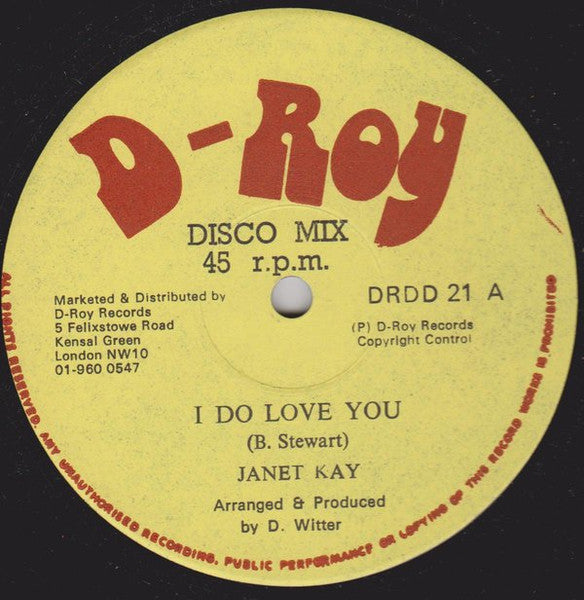 Janet Kay : I Do Love You / That's What Friends Are For (12")