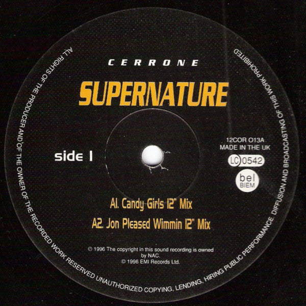 Cerrone : Supernature (12", Single)