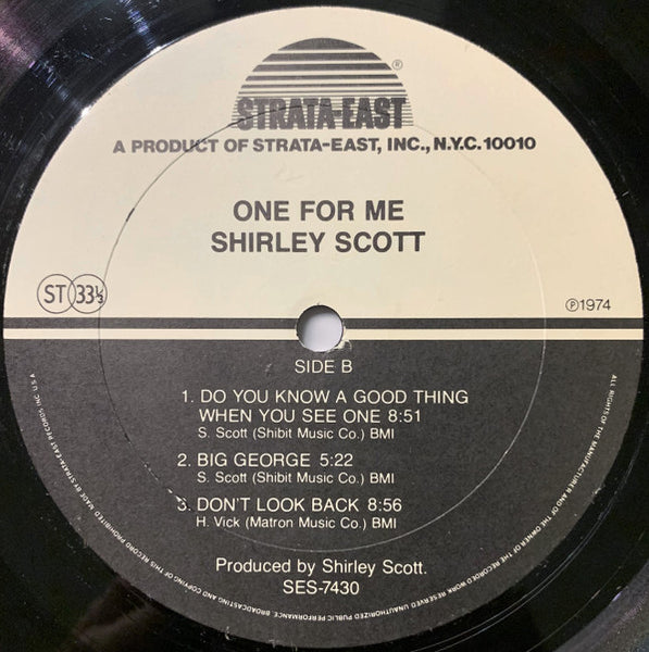 Shirley Scott : One For Me (LP, Album)