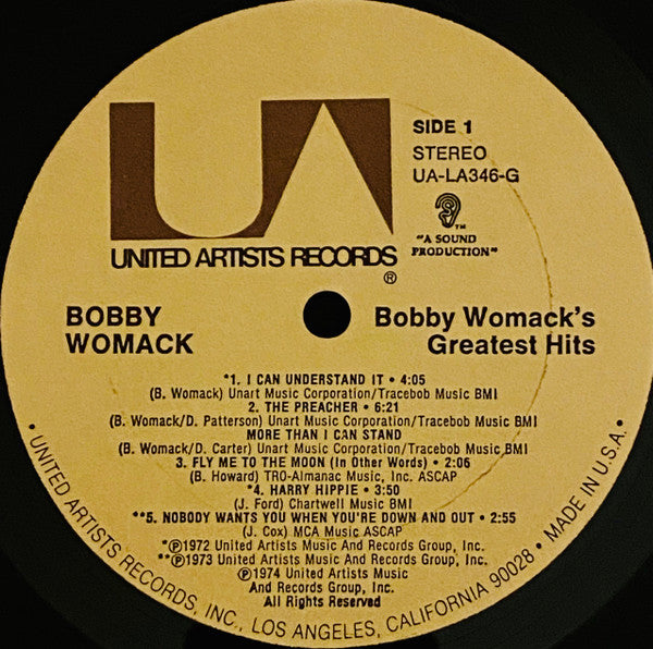 Bobby Womack : Bobby Womack's Greatest Hits (LP, Comp, All)