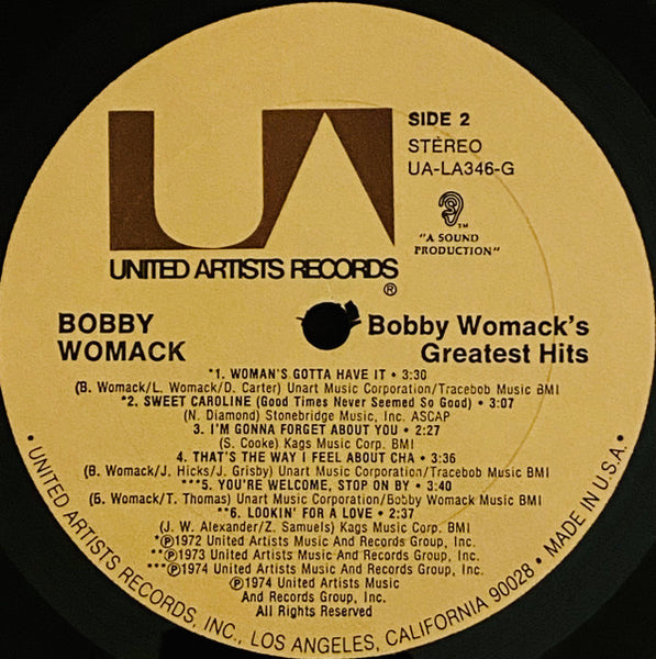 Bobby Womack : Bobby Womack's Greatest Hits (LP, Comp, All)