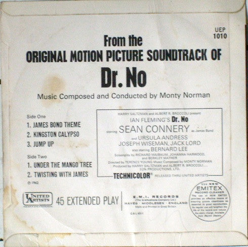 Monty Norman : Excerpts From Dr. No ⋆ Film Sound Track (7", EP, Kno)