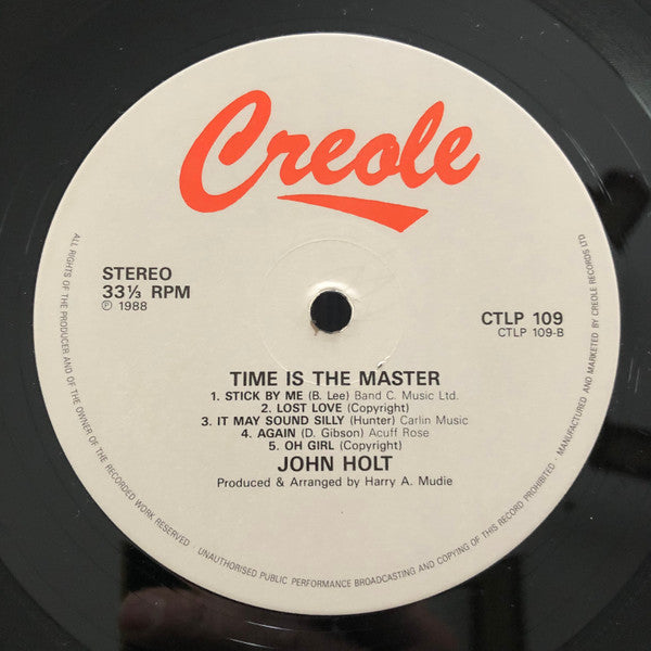 John Holt : Time Is The Master (LP, Album, RE)