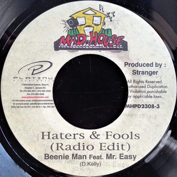 Beenie Man Feat. Mr. Easy : Haters & Fools (7")