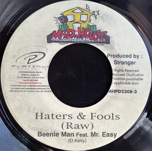 Beenie Man Feat. Mr. Easy : Haters & Fools (7")