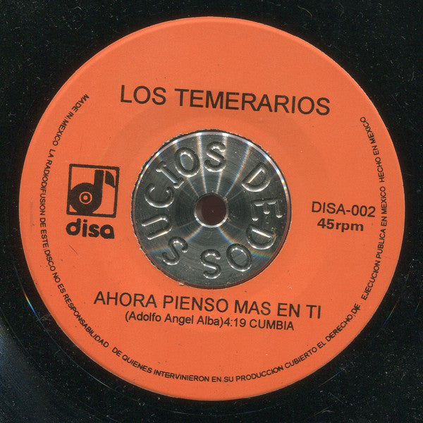 Los Temerarios (2) : Ahora Pienso Mas En Ti (7", Single)