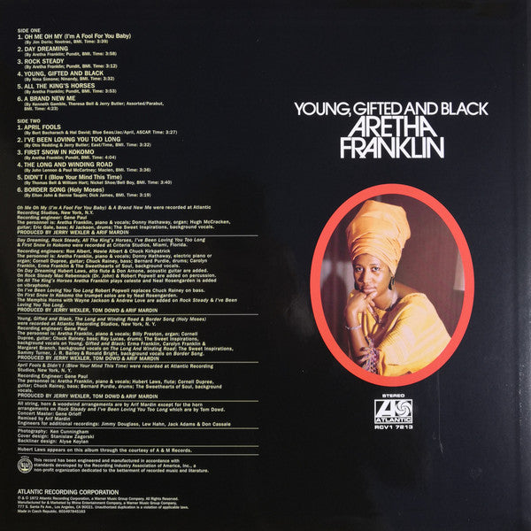 Aretha Franklin : Young, Gifted And Black (LP, Album, Ltd, RE, Yel)