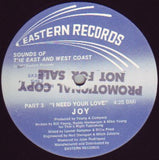 Joy (14) : I Need Your Love (12", Promo)