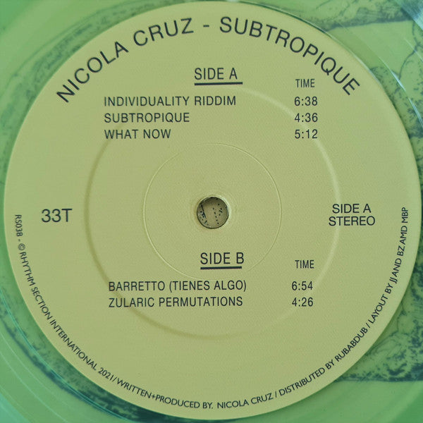 Nicola Cruz : Subtropique (12", EP, Ltd, Gre)