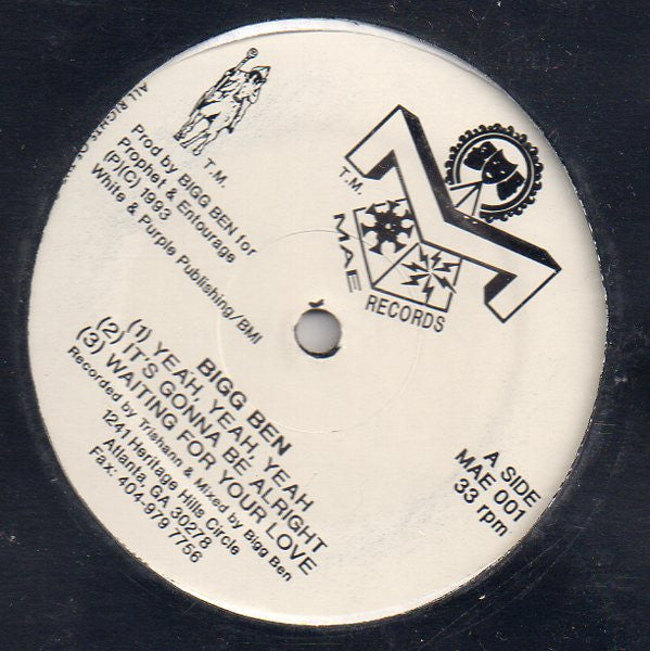 Bigg Ben : Yeah, Yeah, Yeah (12")