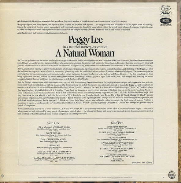 Peggy Lee : A Natural Woman (LP, Album)