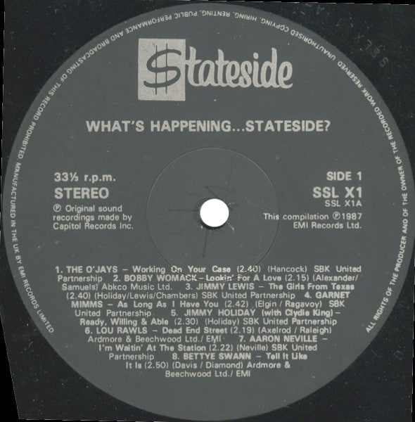 Various : What's Happening...Stateside? (LP, Comp, Ltd, RE, Smplr)