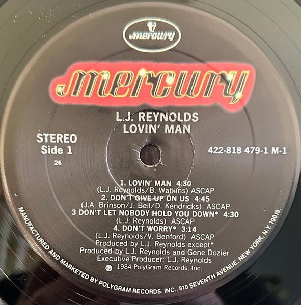 L.J. Reynolds* : Lovin' Man (LP, Album, 26-)