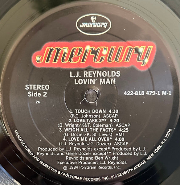 L.J. Reynolds* : Lovin' Man (LP, Album, 26-)