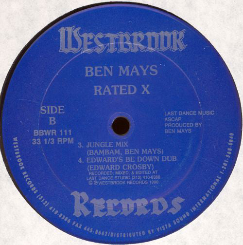 Ben Mays : Rated X (12")