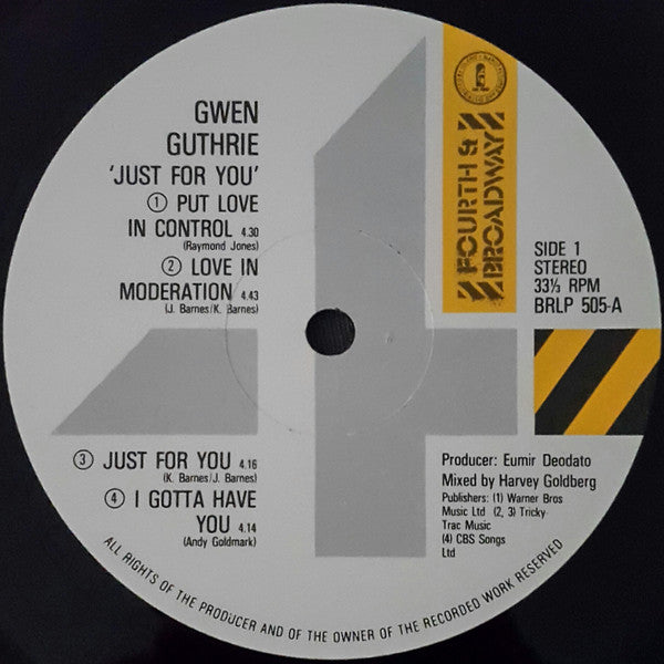 Gwen Guthrie : Just For You (LP, Album)
