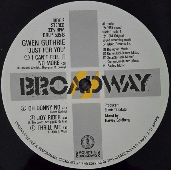 Gwen Guthrie : Just For You (LP, Album)