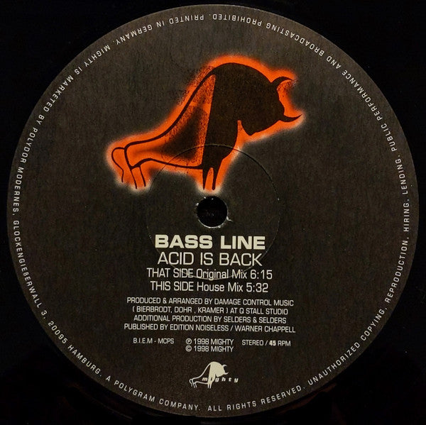Bass Line : Acid Is Back (12")