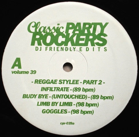 Various : Classic Party Rockers Vol. 39 - Reggae Stylee Part 2 (12")
