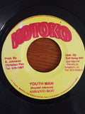 Congo Ashanti Roy / Hugo Blackwood : Youth Man  /  Ruff Justice Version (7", M/Print, RP)