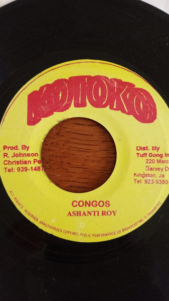 Congo Ashanti Roy / Hugo Blackwood : Youth Man  /  Ruff Justice Version (7", M/Print, RP)