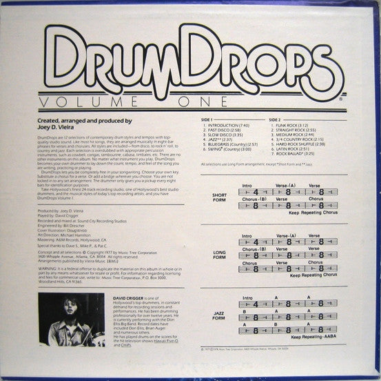 Joey D. Vieira : DrumDrops® Volume One (LP, Album)