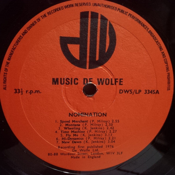 P. Milray* / K. Jenkins* : Nomination (LP)