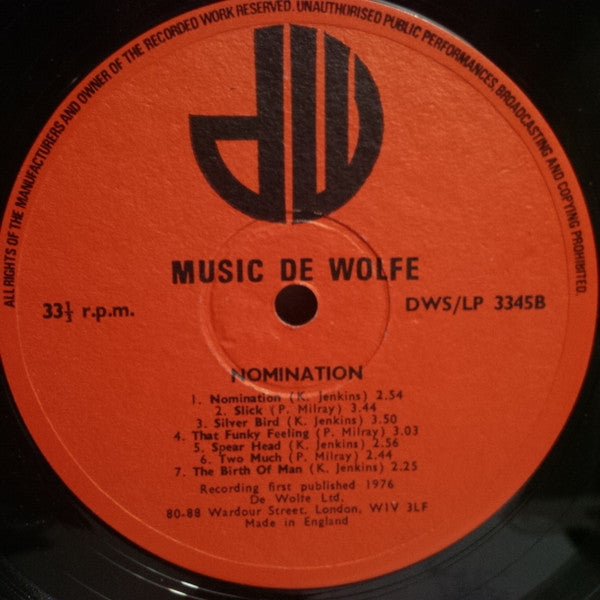 P. Milray* / K. Jenkins* : Nomination (LP)