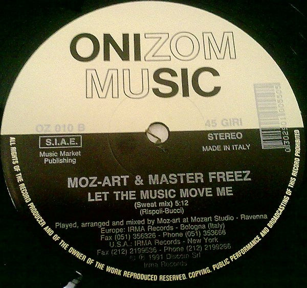 Moz-Art & Master Freez : Let The Music Move Me (Remix) (12")