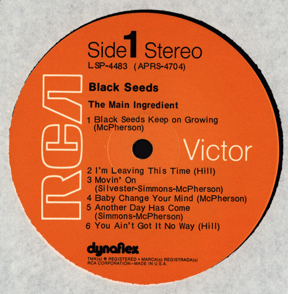 The Main Ingredient : Black Seeds (LP, Album)