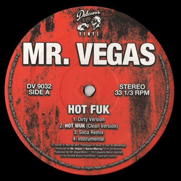 Mr. Vegas : Hot Fuk (12")