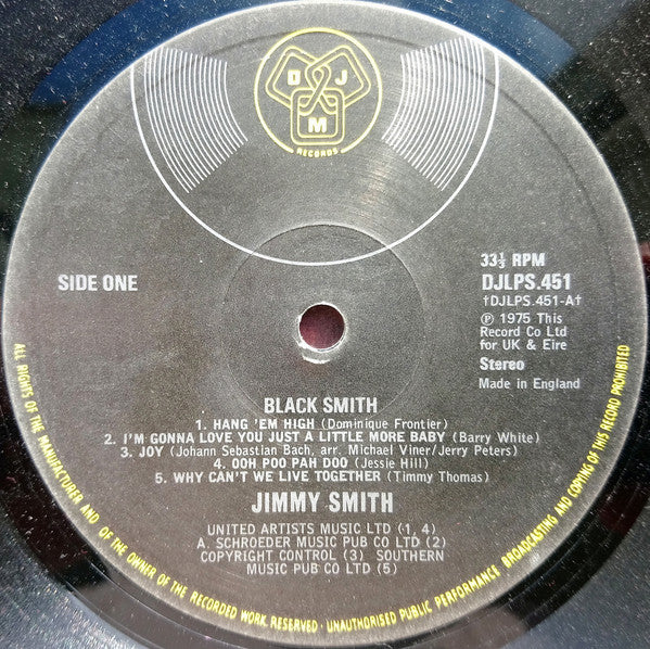 Jimmy Smith : Black Smith (LP, Album)