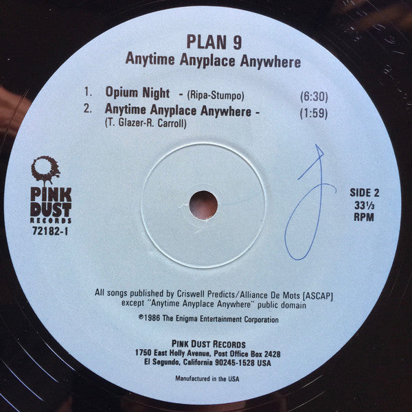 Plan 9 (2) : Anytime Anyplace Anywhere (12", MiniAlbum)