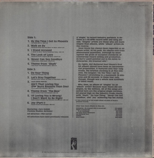 Isaac Hayes : Greatest Hit Singles (LP, Comp)