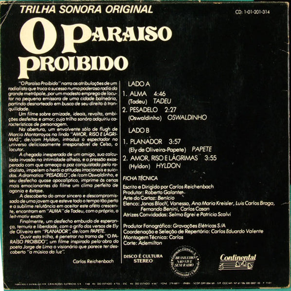 Various : Trilha Sonora Original O Paraíso Proibido (7", EP)