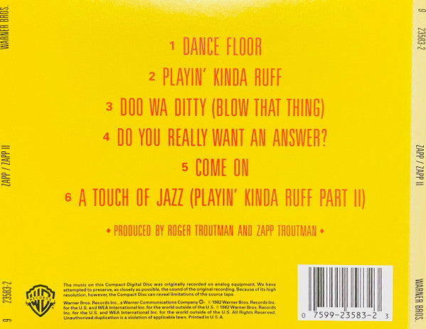 Zapp : Zapp II (CD, Album, RE)
