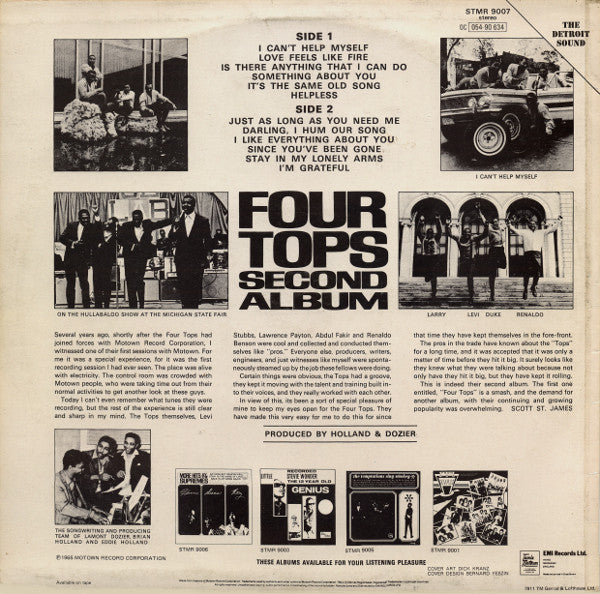 Four Tops : Second Album (LP, Album, RE)