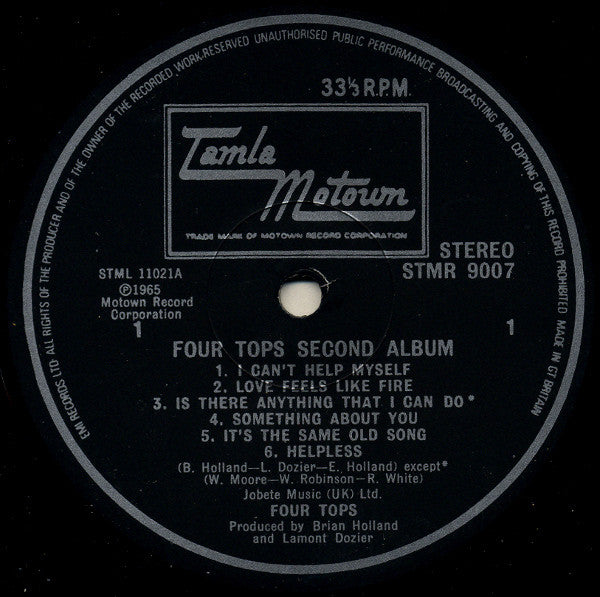 Four Tops : Second Album (LP, Album, RE)