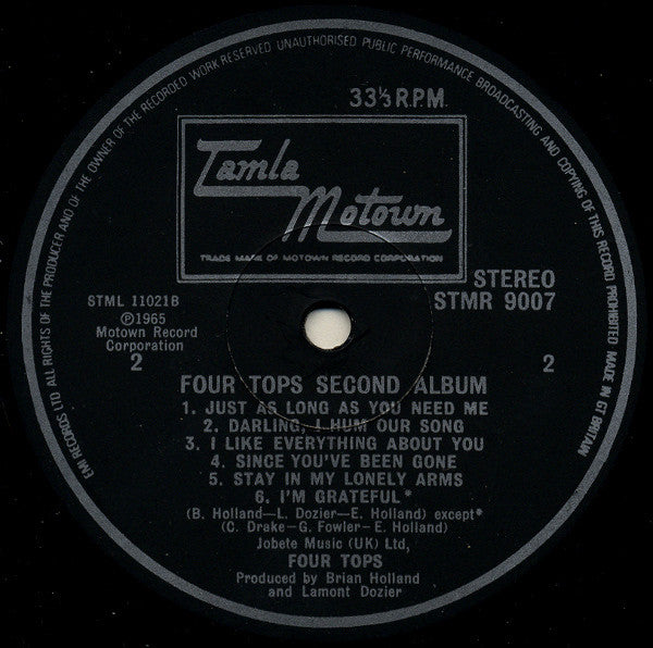 Four Tops : Second Album (LP, Album, RE)