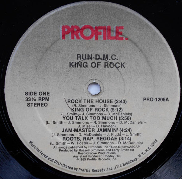Run-D.M.C.* : King Of Rock (LP, Album)