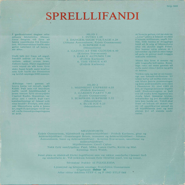 Mezzoforte : Sprelllifandi (LP, Album)