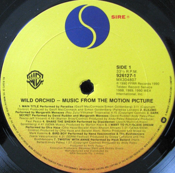 Various : Wild Orchid (Music From The Motion Picture) (LP, Comp)