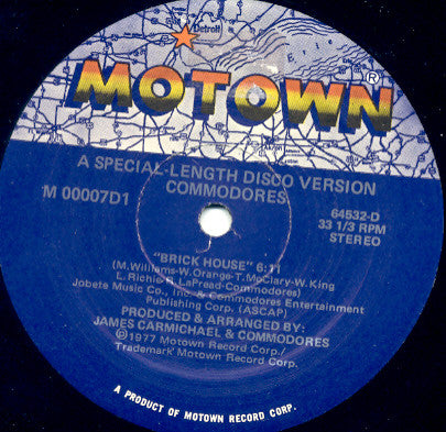 Commodores : Brick House (12", Single)